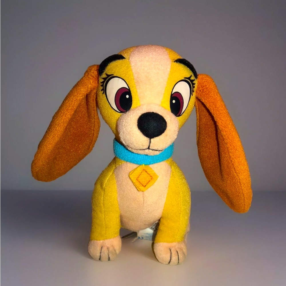 Vintage Disney Classic Lady And The Tramp Dog 6" Plush Beanie - Applause tag